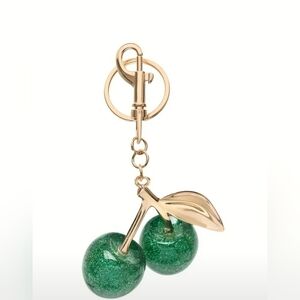 Sparkling Glittery Cherry Keychain & Bag